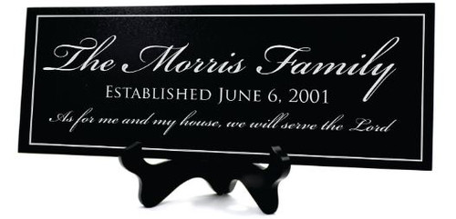 Personalized As For Me And My House Carved Wood Family Name Sign With Established Date