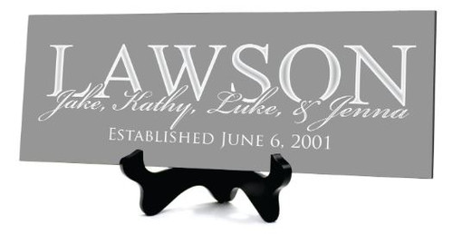 Personalized Carved Wood Family Name Sign With First Names And Established Date