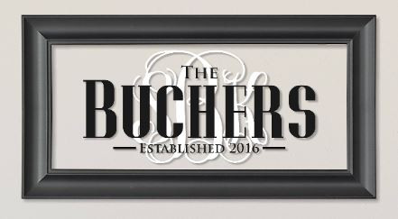 Personalized Acrylic Name Sign With Monogram And Established Date 11x21
