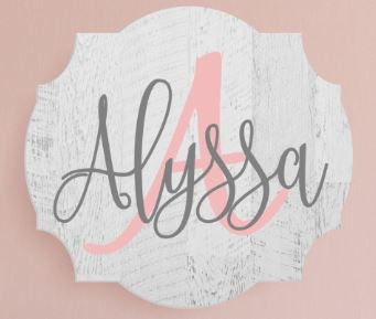 Personalized Printed Wood Name Sign