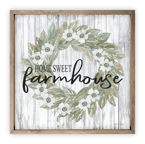Home Sweet Farmhouse Wreath Rustic Wood Farmhouse Wall Sign