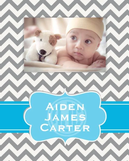 Personalized Newborn Picture Frame For A 4x6 Photo