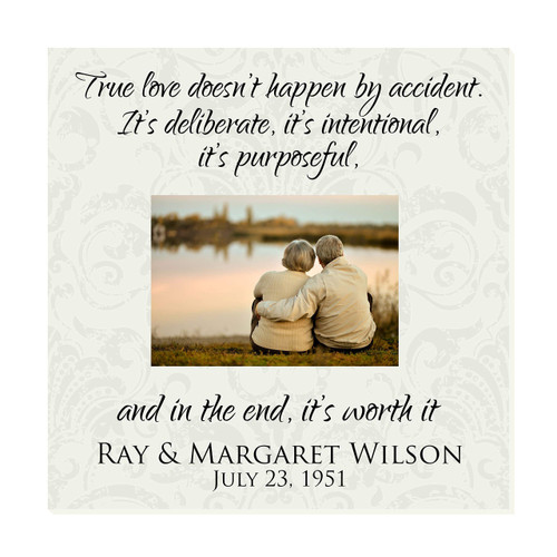 True Love Doesn't Happen By Accident Personalized Picture Frame For A 5x7 Photo