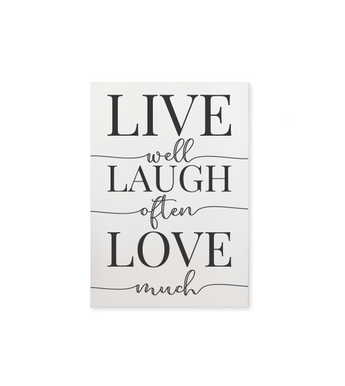 Live Well Laugh Often Love Much Wood Sign