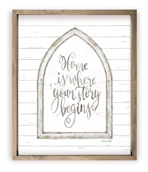 Home Is Where Your Story Begins Rustic Wood Farmhouse Wall Sign