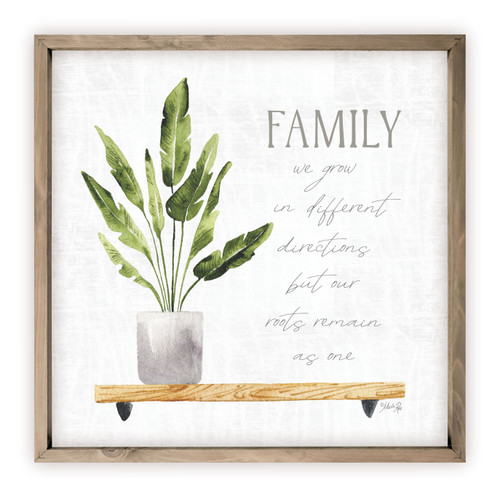 Family We Grow In Different Directions Roots Remain The Same Rustic Wood Wall Sign