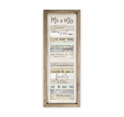 Mr. & Mrs. I Have Found The One Whom My Soul Loves Rustic Wood Wall Sign