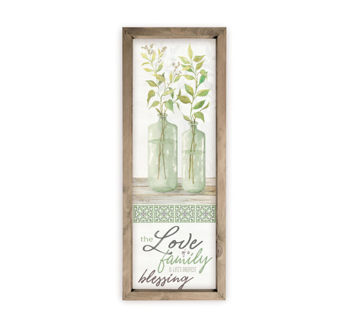 The Love Of A Family Is Life's Greatest Blessing Rustic Wood Wall Sign