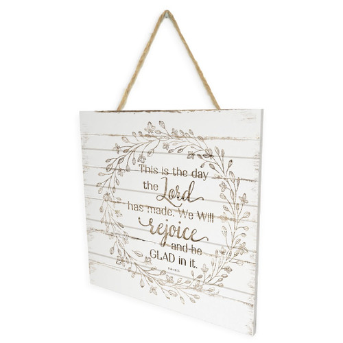 This Is The Day The Lord Has Made Wooden Plank Sign 7.5 x 7.5