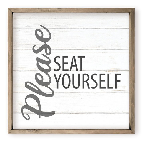 Please Seat Yourself Funny Bathroom Wall Decor Sign