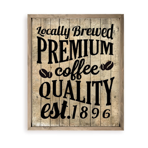 Premium Quality Coffee Farmhouse Style Wood Wall Decor Sign