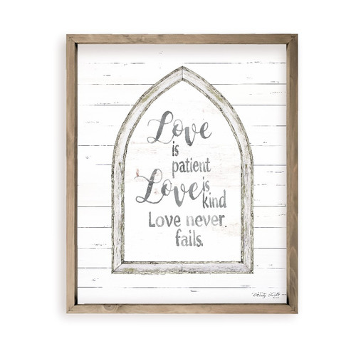 Love Is Patient Love Is Kind Love Never Fails Farmhouse Style Wood Wall Decor Sign