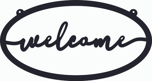 Welcome Metal Outdoor Sign 11.5 x 21.5