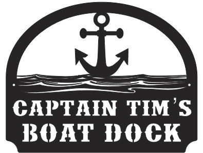 Personalized Metal Outdoor Address Sign With Anchor 13x16