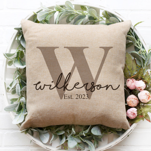 16x16 Personalized Monogram Throw Pillow