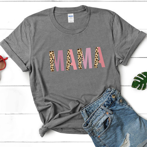  Mama Leopard Print Women's T-Shirt - Mother's Day Gift - Available in 8 Colors