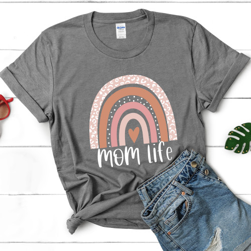 Mom Life Rainbow Women's T-Shirt - Mother's Day Gift - Available in 8 Colors