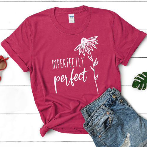 Imperfectly Perfect Soft Cotton T-Shirt - Empowering Tee For Self-Acceptance