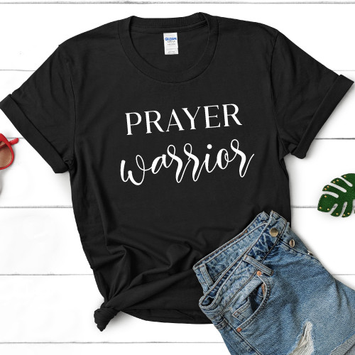 Prayer Warrior Soft Cotton T-Shirt - Empowering Tee For Faithful Fighters