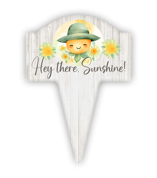 Hey There Sunshine Spring Design Aluminum Yard Sign 10x14