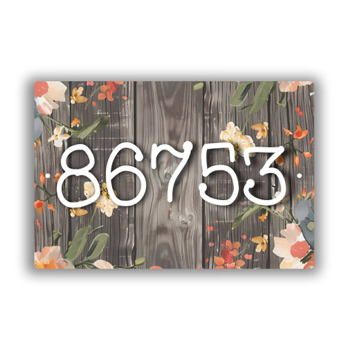 Personalized Street Address Mountable Aluminum Composite Outdoor Sign 8x12