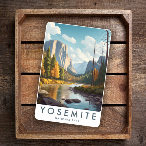 Yosemite National Park Scenic Metal Sign – Vintage Wall Art Of El Capitan And River Landscape – Nature Lover Gift, Rustic Outdoor Decor 8x12