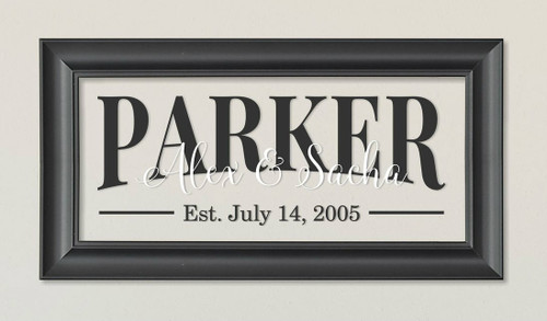 Personalized Family Acrylic Frame 11x21