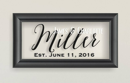 Personalized Family Acrylic Frame The Miller 11x21