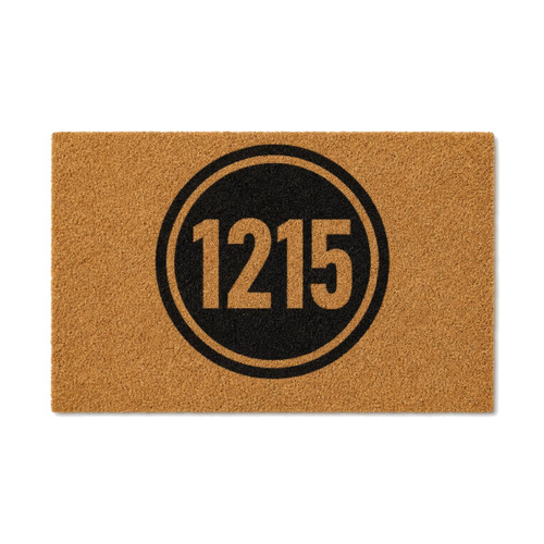 House Number Badge personalized coir doormat