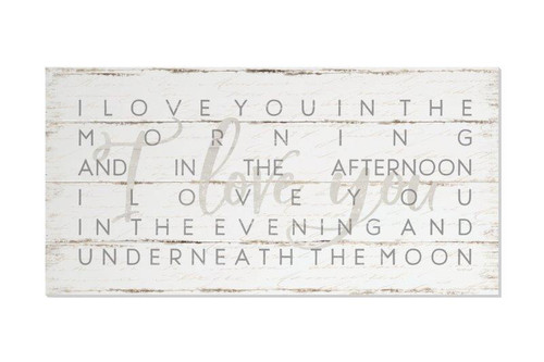 I Love You In The Morning Rustic Wood Wall Sign