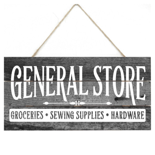 General Store Rustic Wooden Plank Sign 5x10