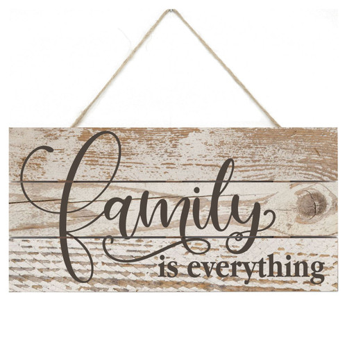 Family Is Everything Rustic Wooden Plank Sign 5x10