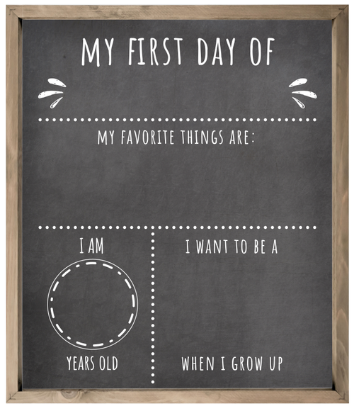 First Day Of School Rustic Sign 10x12