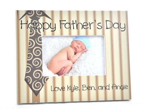 Happy Fathers Day Personalized Picture Frame For A 4x6 Photo