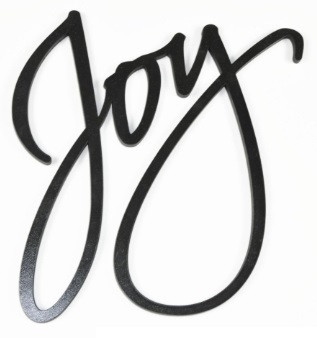 Joy 3D Word Art Wood Cutout 9x11