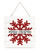 Merry Christmas Snowflake Wooden Plank Sign 7.5 x 7.5