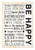 Be Happy Rustic Wood Wall Sign
