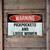 Warning Pickpockets And Loose Women Aluminum Sign 8x12