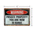 Warning Private Property You Are Now In Range Aluminum Sign 8x12