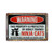 Warning This Property Is Protected By Highly Trained Ninja Cats Aluminum Sign 8x12