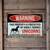Warning This Property Is Protected By Highly Trained Unicorns Aluminum Sign 8x12