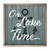 On Lake Time Weathered Anchor Rustic Wood Wall Sign