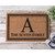 Personalized Monogram Initial Coir Coconut Husk Doormat 18x30 or 24x36