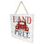 Land Of The Free Wooden Plank Sign 7.5 x 7.5
