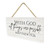 With God All Things Are Possible (White) Wooden Plank Hanging Wall Decor Sign White Style 5x10
