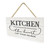 Kitchen Is The Heart Of The Home (White) Wooden Plank Hanging Wall Decor Sign White Style 5x10