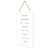 Mr. & Mrs. Wooden Plank Hanging Wall Decor Sign White Wood Style 5x10