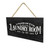 Laundry Room Loads Of Fun (Black) Wooden Plank Hanging Wall Decor Sign Black Style 5x10