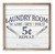 Laundry Room Wash Dry Fold Farmhouse Style Wood Wall Decor Sign