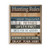 Hunting Rules Farmhouse Style Wood Wall Decor Sign